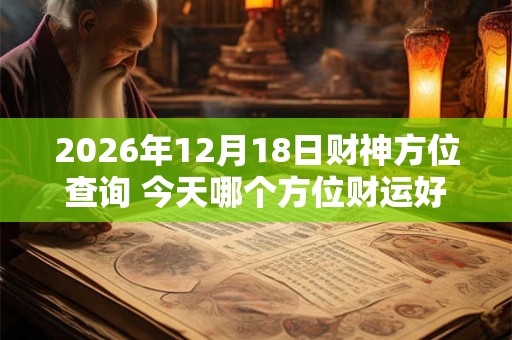 2026年12月18日财神方位查询 今天哪个方位财运好