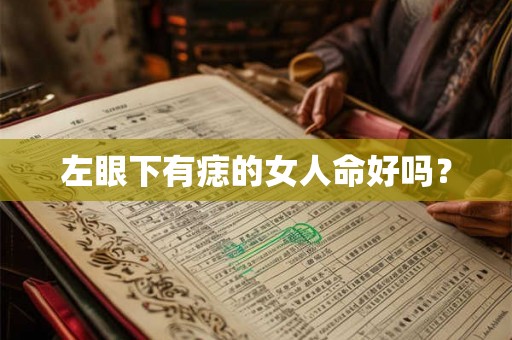 左眼下有痣的女人命好吗？
