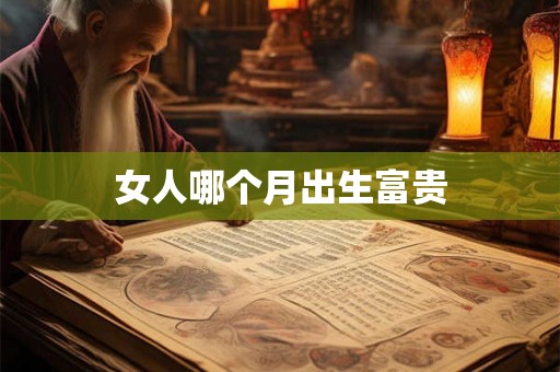 女人哪个月出生富贵