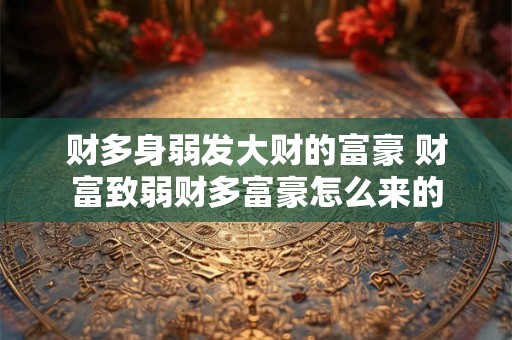 财多身弱发大财的富豪 财富致弱财多富豪怎么来的
