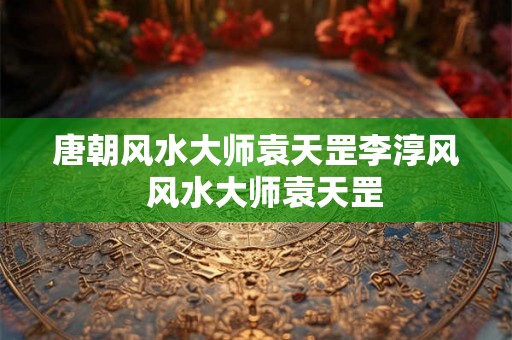唐朝风水大师袁天罡李淳风  风水大师袁天罡