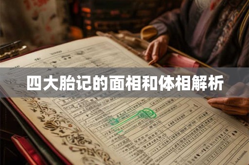 四大胎记的面相和体相解析