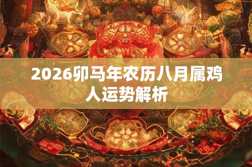 2026卯马年农历八月属鸡人运势解析 2026卯马年农历八月属鸡人运势解析