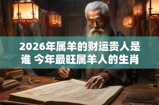 2026年属羊的财运贵人是谁 今年最旺属羊人的生肖