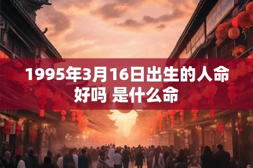 1995年3月16日出生的人命好吗 是什么命