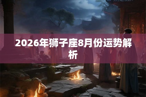 2026年狮子座8月份运势解析