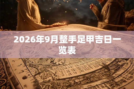 2026年9月整手足甲吉日一览表