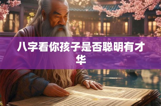 八字看你孩子是否聪明有才华