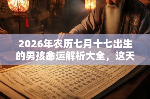 2026年农历七月十七出生的男孩命运解析大全，这天出生好吗？
