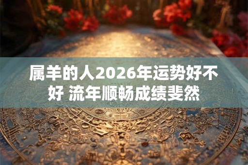 属羊的人2026年运势好不好 流年顺畅成绩斐然