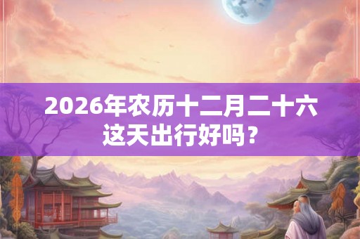 2026年农历十二月二十六这天出行好吗？