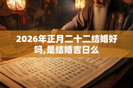 2026年正月二十二结婚好吗,是结婚吉日么 2026年正月二十二结婚好吗,是结婚吉日么
