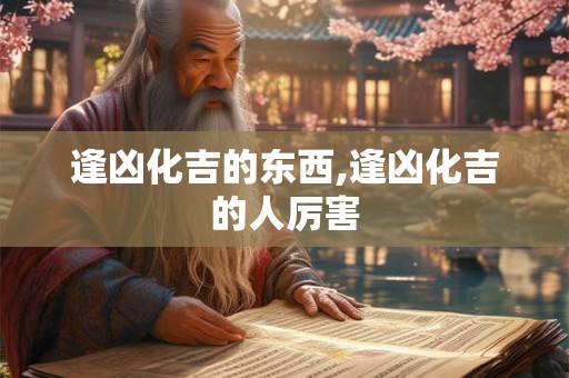 逢凶化吉的东西,逢凶化吉的人厉害