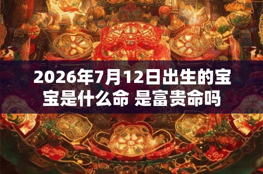 2026年7月12日出生的宝宝是什么命 是富贵命吗