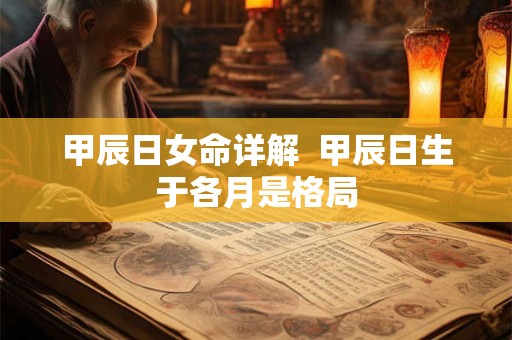 甲辰日女命详解 甲辰日生于各月是格局 甲辰日女命详解 甲辰日生于各月是格局