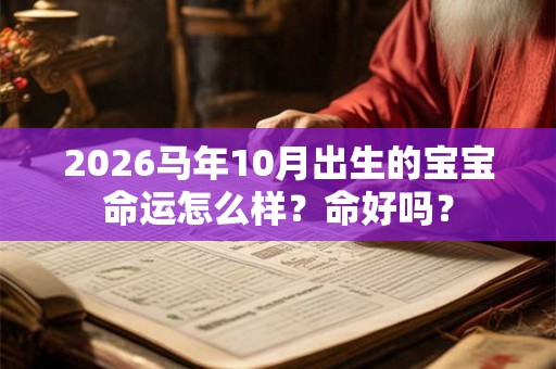 2026马年10月出生的宝宝命运怎么样？命好吗？