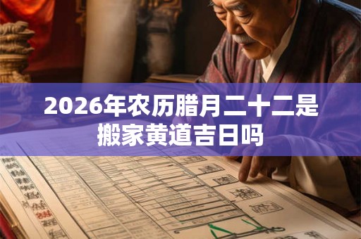 2026年农历腊月二十二是搬家黄道吉日吗 2026年农历腊月二十二是搬家黄道吉日吗