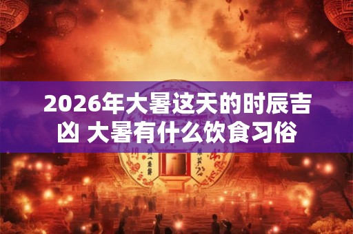 2026年大暑这天的时辰吉凶 大暑有什么饮食习俗 2026年大暑这天的时辰吉凶 大暑有什么饮食习俗