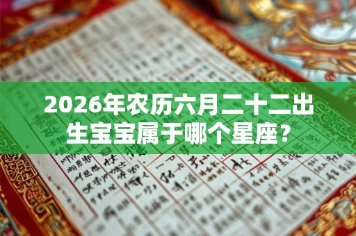 2026年农历六月二十二出生宝宝属于哪个星座？