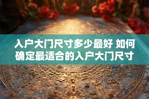 入户大门尺寸多少最好 如何确定最适合的入户大门尺寸