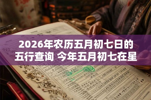 2026年农历五月初七日的五行查询 今年五月初七在星期几
