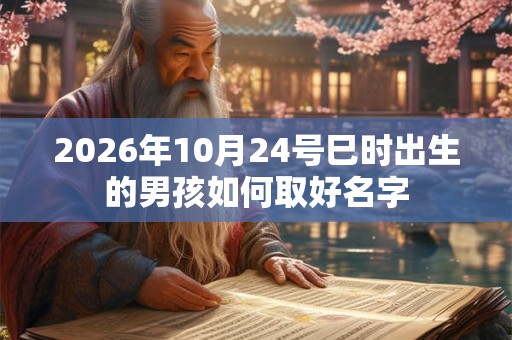 2026年10月24号巳时出生的男孩如何取好名字 2026年10月24号巳时出生的男孩如何取好名字