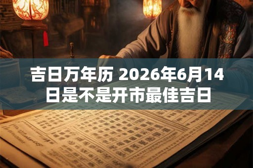 吉日万年历 2026年6月14日是不是开市最佳吉日