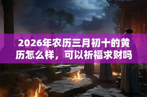 2026年农历三月初十的黄历怎么样，可以祈福求财吗？