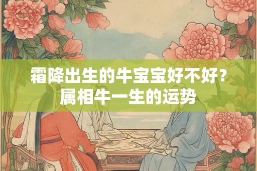 霜降出生的牛宝宝好不好?属相牛一生的运势 霜降出生的牛宝宝好不好?属相牛一生的运势