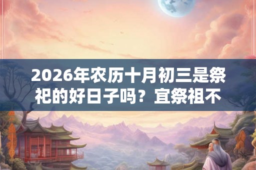 2026年农历十月初三是祭祀的好日子吗？宜祭祖不