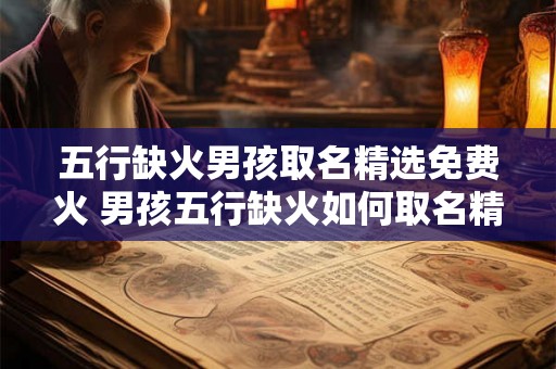 五行缺火男孩取名精选免费火 男孩五行缺火如何取名精选免费的火属性名字有哪些