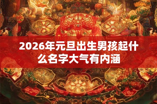 2026年元旦出生男孩起什么名字大气有内涵