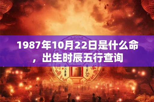 1987年10月22日是什么命,出生时辰五行查询 1987年10月22日是什么命,出生时辰五行查询
