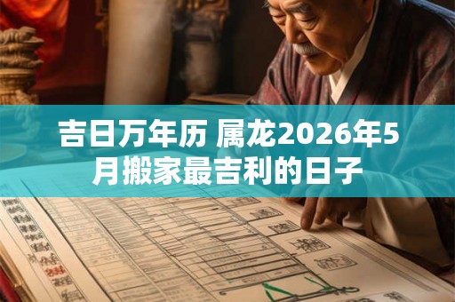 吉日万年历 属龙2026年5月搬家最吉利的日子