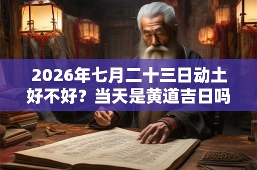 2026年七月二十三日动土好不好？当天是黄道吉日吗？
