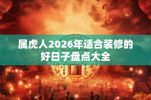 属虎人2026年适合装修的好日子盘点大全