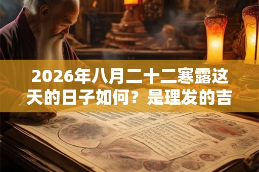 2026年八月二十二寒露这天的日子如何？是理发的吉日吗？