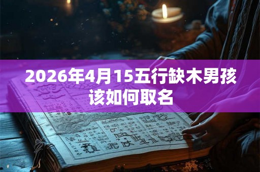 2026年4月15五行缺木男孩该如何取名