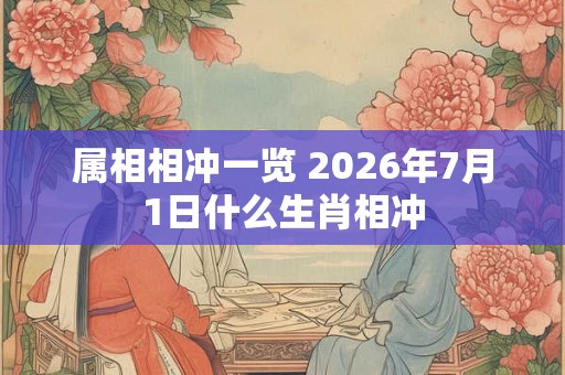 属相相冲一览 2026年7月1日什么生肖相冲