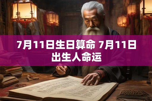 7月11日生日算命 7月11日出生人命运