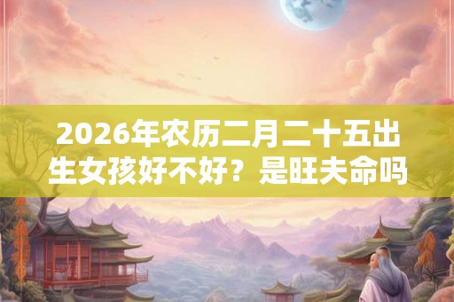 2026年农历二月二十五出生女孩好不好？是旺夫命吗？