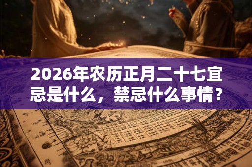 2026年农历正月二十七宜忌是什么，禁忌什么事情？