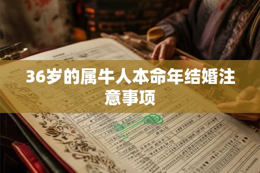 36岁的属牛人本命年结婚注意事项
