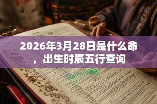 2026年3月28日是什么命，出生时辰五行查询