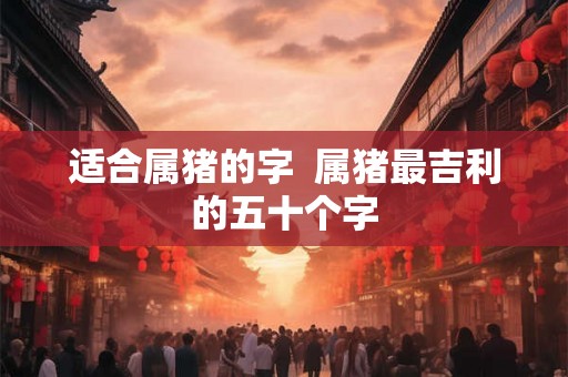 适合属猪的字  属猪最吉利的五十个字