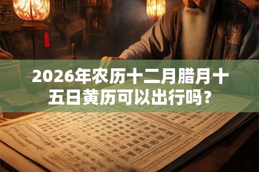 2026年农历十二月腊月十五日黄历可以出行吗? 2026年农历十二月腊月十五日黄历可以出行吗?