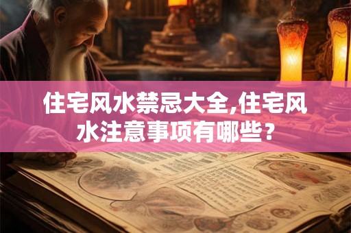 住宅风水禁忌大全,住宅风水注意事项有哪些？
