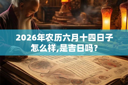 2026年农历六月十四日子怎么样,是吉日吗？
