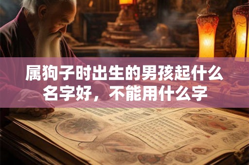 属狗子时出生的男孩起什么名字好，不能用什么字