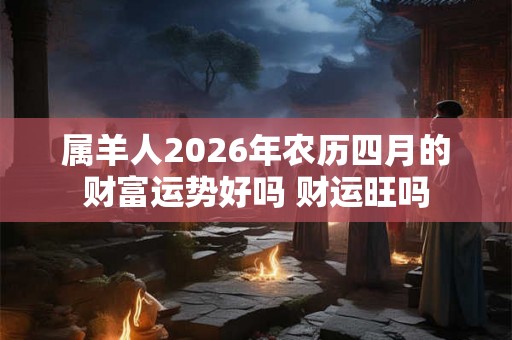 属羊人2026年农历四月的财富运势好吗 财运旺吗